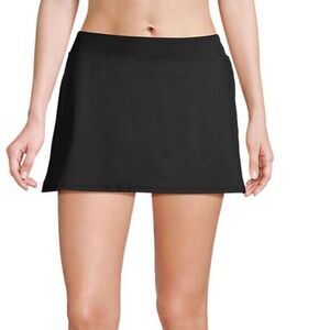 NWT Lands’ End Plus Size Black Athletic Swim Skirt Built in Liner - Size 1XL